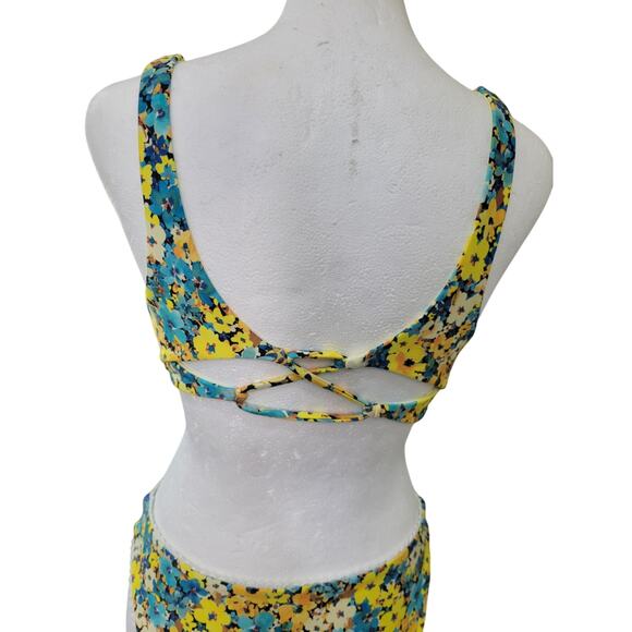 L Space Playa Bikini Swimsuit Women's Size‎ Large Daisy Diamond Two Piece Floral - Picture 8 of 15